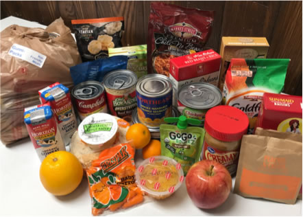 Photo shows that GCFP Gunni-Packs contain easy to prepare, kid friendly food.
