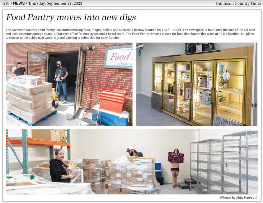 Food Pantry Moves into new digs