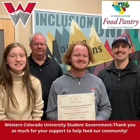 Western Colorado University STudent Government - Thank you so much for your support to help feed our community!
