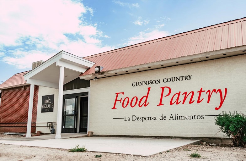 The front door of the Gunnison Country Food Pantry.